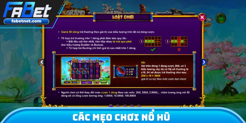 Các mẹo chơi nổ hũ