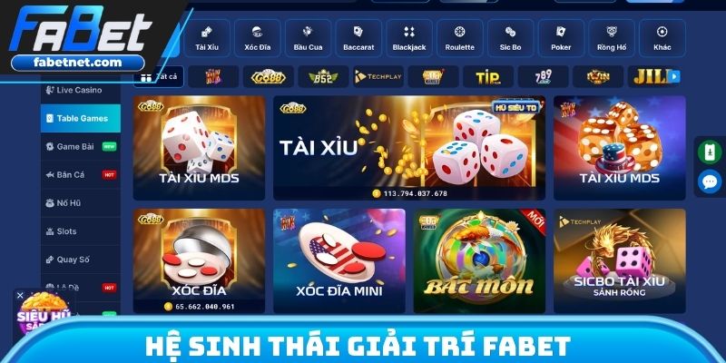 Hệ sinh thái giải trí FABET