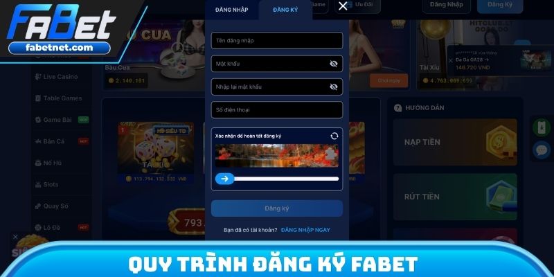 Quy trình đăng ký FABET
