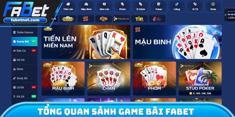 Tổng quan vài điều sảnh game bài FABET