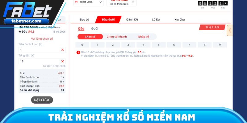 Trải nghiệm xổ số miền Nam